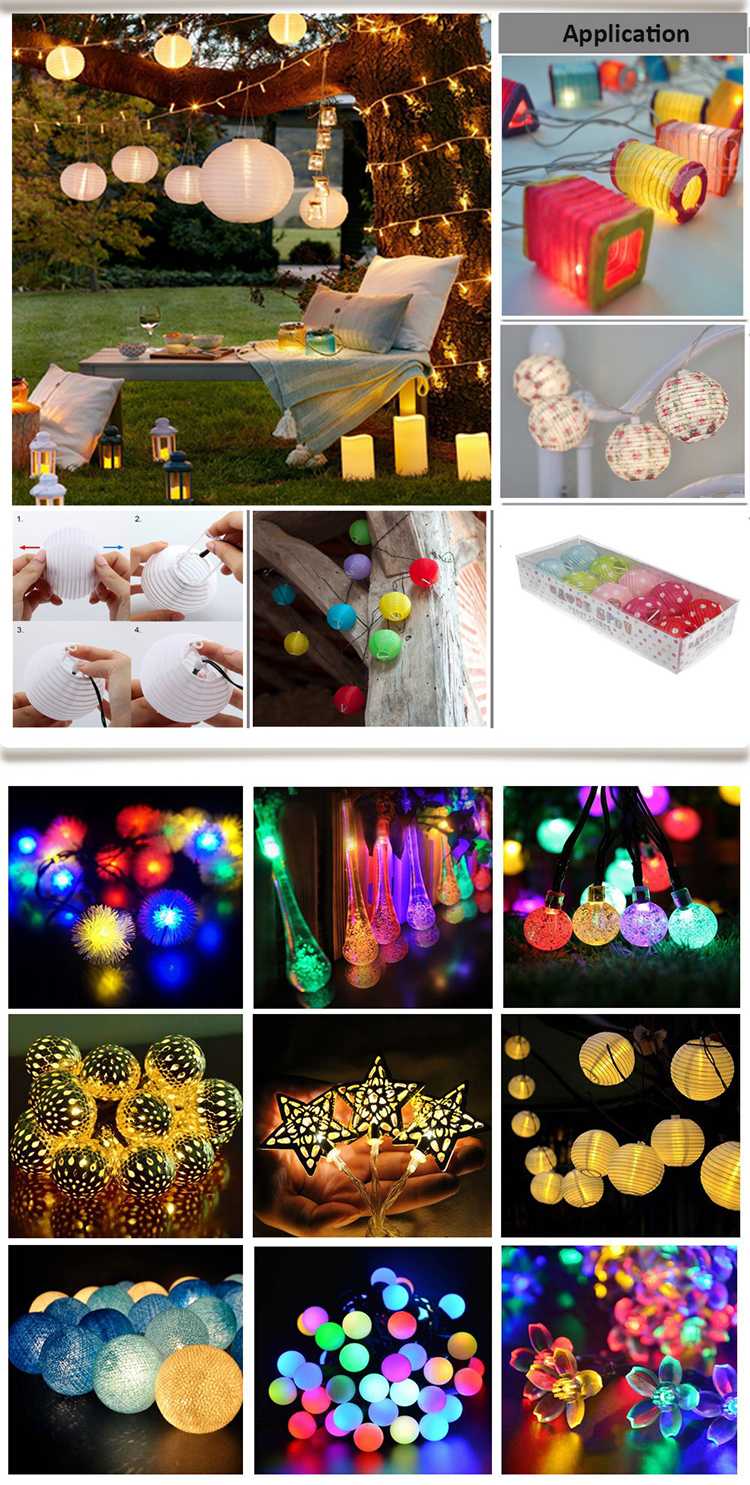 LED Paper Lantern String Lights
