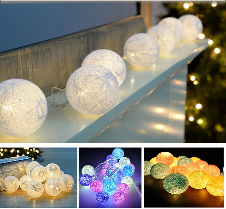 led cotton balls led string lights details