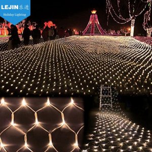 waterproof led large net lights rubber string for christmas